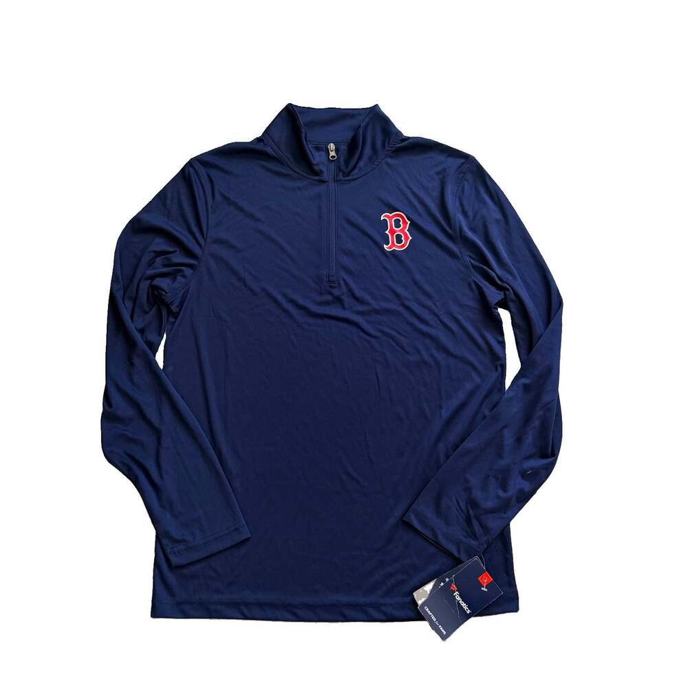 New Boston Red Sox Baseball MLB Fanatics Underdog 1/4 Zip Shirt M NWT